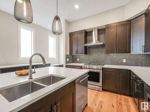 10530 136 Street, Edmonton, AB - Indoor Photo Showing Kitchen With Double Sink With Upgraded Kitchen