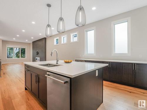 10530 136 Street, Edmonton, AB - Indoor Photo Showing Kitchen With Double Sink With Upgraded Kitchen