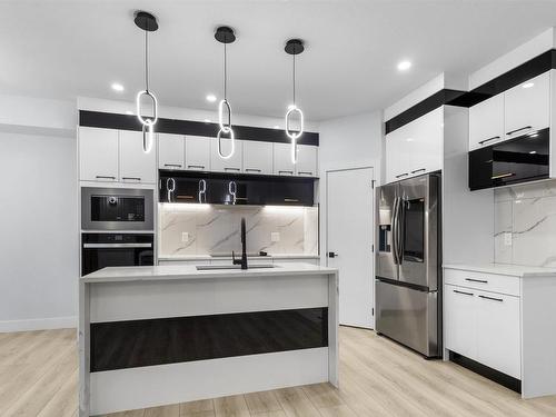 2006 155 Avenue, Edmonton, AB - Indoor Photo Showing Kitchen With Upgraded Kitchen