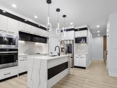 2006 155 Avenue, Edmonton, AB - Indoor Photo Showing Kitchen With Upgraded Kitchen