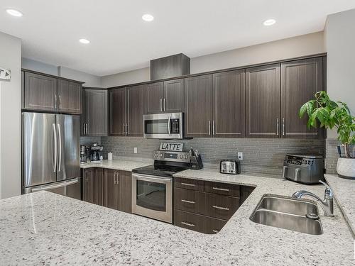 1239 Mcconachie Boulevard, Edmonton, AB - Indoor Photo Showing Kitchen With Double Sink With Upgraded Kitchen