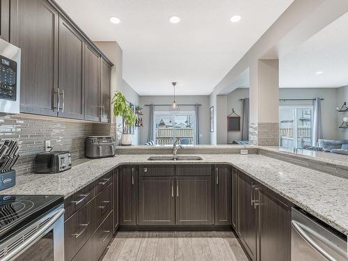 1239 Mcconachie Boulevard, Edmonton, AB - Indoor Photo Showing Kitchen With Double Sink With Upgraded Kitchen