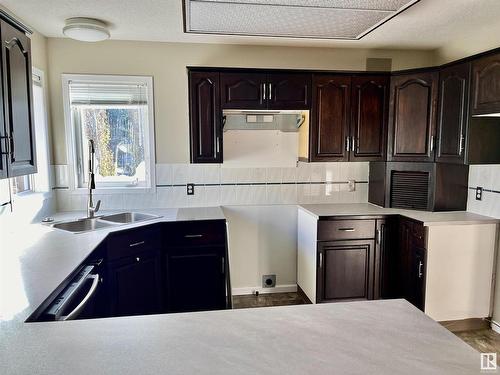 5909 43A Street, Vegreville, AB - Indoor Photo Showing Kitchen With Double Sink