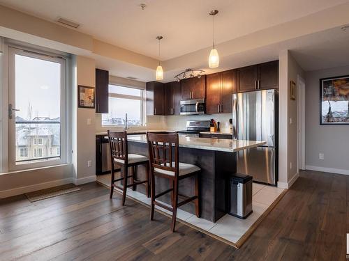 308 5151 Windermere Boulevard, Edmonton, AB - Indoor Photo Showing Kitchen With Stainless Steel Kitchen