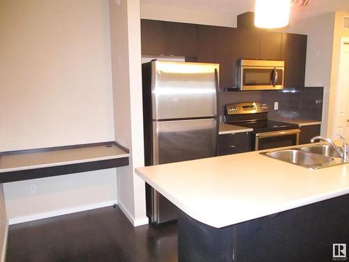 401 508 Albany Way Nw, Edmonton, AB - Indoor Photo Showing Kitchen With Stainless Steel Kitchen With Double Sink