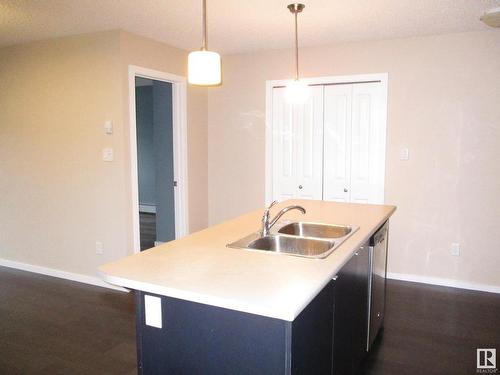 401 508 Albany Way Nw, Edmonton, AB - Indoor Photo Showing Kitchen With Double Sink