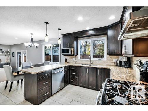 16 Westridge Crescent, Edmonton, AB - Indoor Photo Showing Kitchen With Double Sink With Upgraded Kitchen