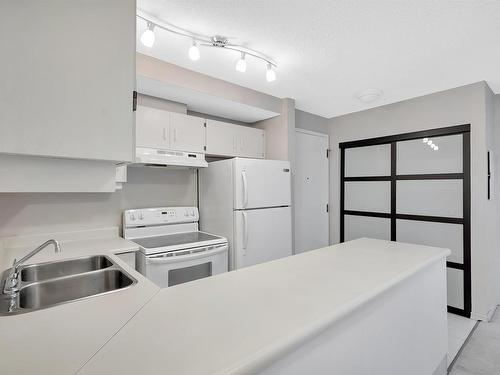 417 11618 100 Avenue, Edmonton, AB - Indoor Photo Showing Kitchen With Double Sink