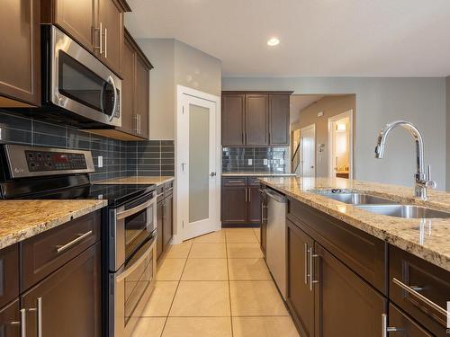 12221 102 Street, Edmonton, AB - Indoor Photo Showing Kitchen With Stainless Steel Kitchen With Double Sink With Upgraded Kitchen