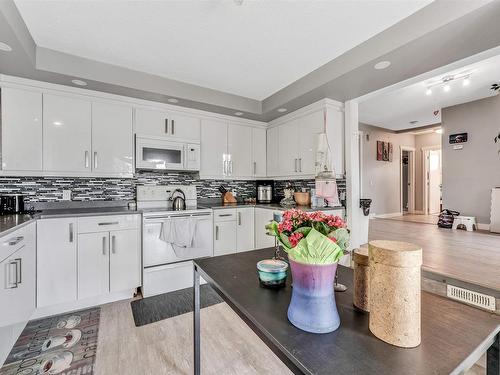 6016 101 Avenue, Edmonton, AB - Indoor Photo Showing Kitchen With Upgraded Kitchen