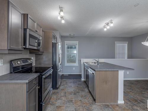 5108 Corvette Street, Edmonton, AB - Indoor Photo Showing Kitchen With Stainless Steel Kitchen With Double Sink