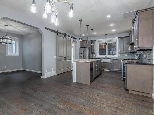 5108 Corvette Street, Edmonton, AB - Indoor Photo Showing Kitchen With Stainless Steel Kitchen With Upgraded Kitchen