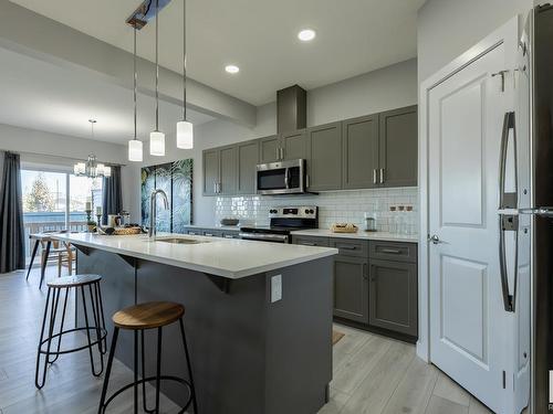 8632 97 Avenue, Morinville, AB - Indoor Photo Showing Kitchen With Upgraded Kitchen