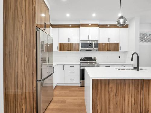 11932 64 Street Nw, Edmonton, AB - Indoor Photo Showing Kitchen With Upgraded Kitchen