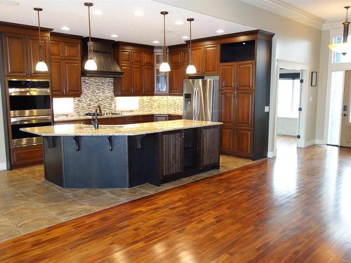 5102 53A Avenue, Legal, AB - Indoor Photo Showing Kitchen With Stainless Steel Kitchen With Upgraded Kitchen