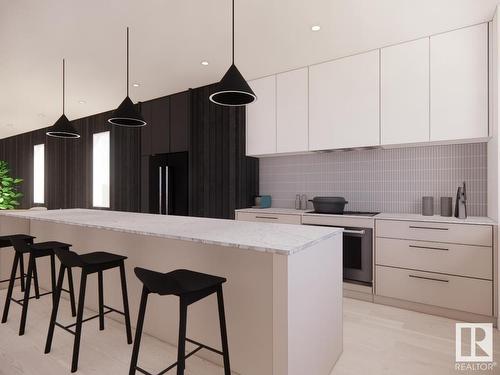 9315 94 Street, Edmonton, AB - Indoor Photo Showing Kitchen With Upgraded Kitchen