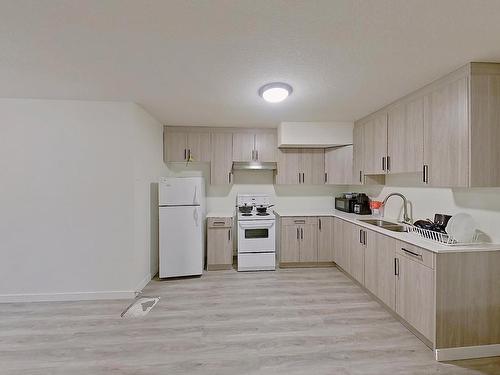 3938 Cherry Cove Sw, Edmonton, AB - Indoor Photo Showing Kitchen With Double Sink