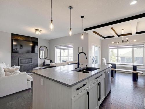 3644 Hummingbird Way, Edmonton, AB - Indoor Photo Showing Kitchen With Double Sink