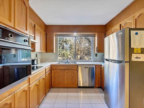 2A Westbrook Drive, Edmonton, AB - Indoor Photo Showing Kitchen With Double Sink