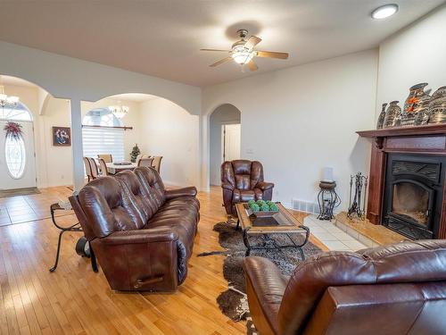 54010 Rge Road 41, Rural Lac Ste. Anne County, AB - Indoor Photo Showing Living Room With Fireplace