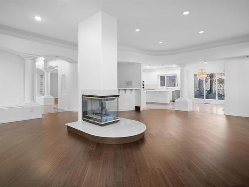 12 Everest Crescent, St. Albert, AB - Indoor Photo Showing Living Room With Fireplace