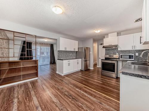 10415 Lauder Avenue, Edmonton, AB - Indoor Photo Showing Kitchen With Double Sink