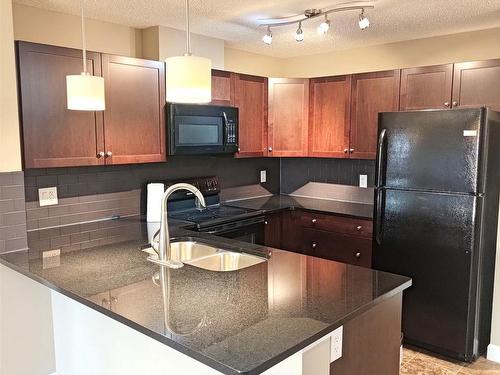 210 3719 Whitelaw Lane, Edmonton, AB - Indoor Photo Showing Kitchen With Double Sink