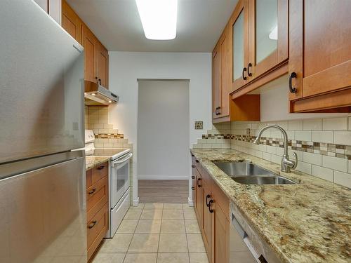 308 14825 51 Avenue, Edmonton, AB - Indoor Photo Showing Kitchen With Double Sink With Upgraded Kitchen