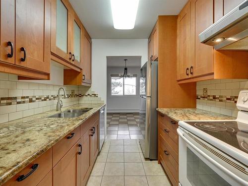 308 14825 51 Avenue, Edmonton, AB - Indoor Photo Showing Kitchen With Double Sink