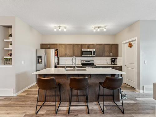 18156 75 Street, Edmonton, AB - Indoor Photo Showing Kitchen With Stainless Steel Kitchen With Double Sink