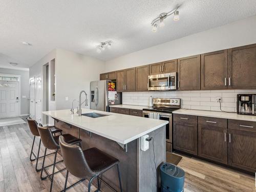 18156 75 Street, Edmonton, AB - Indoor Photo Showing Kitchen With Stainless Steel Kitchen