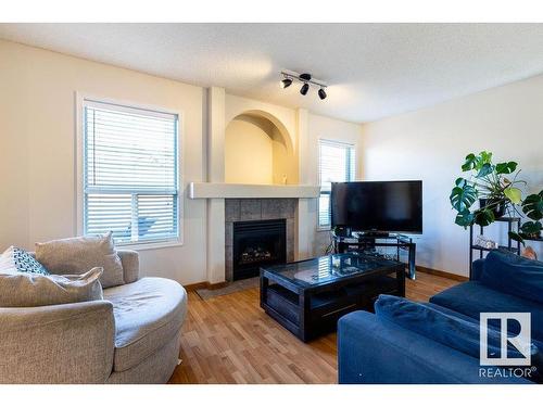 9806 179 Avenue, Edmonton, AB - Indoor Photo Showing Living Room With Fireplace