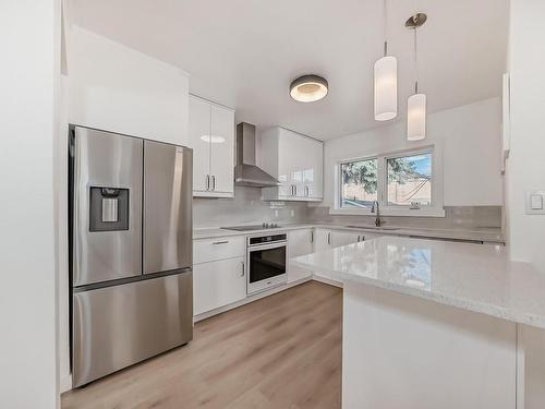 9819 149 Street, Edmonton, AB - Indoor Photo Showing Kitchen With Upgraded Kitchen