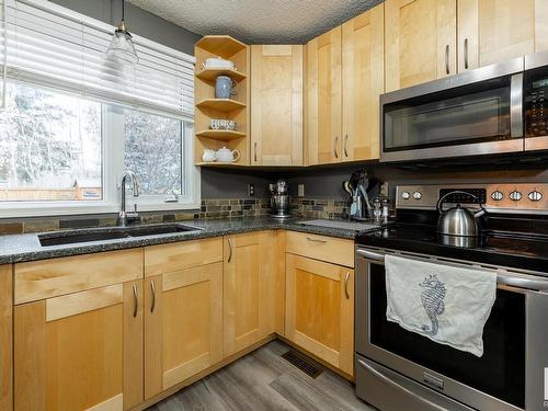 7028 187 Street, Edmonton, AB - Indoor Photo Showing Kitchen With Double Sink