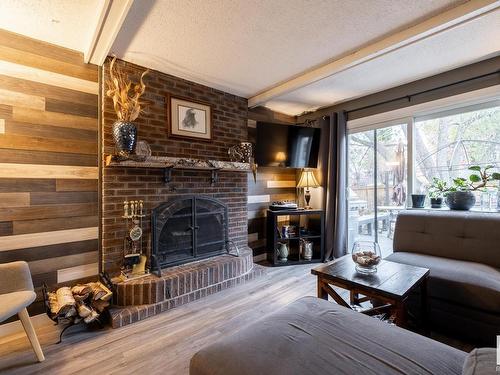 7028 187 Street, Edmonton, AB - Indoor Photo Showing Living Room With Fireplace