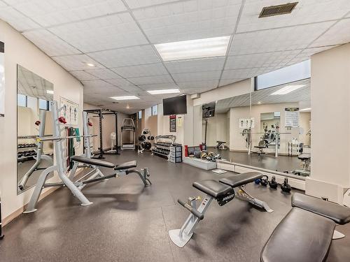 607 10045 117 Street Nw, Edmonton, AB - Indoor Photo Showing Gym Room