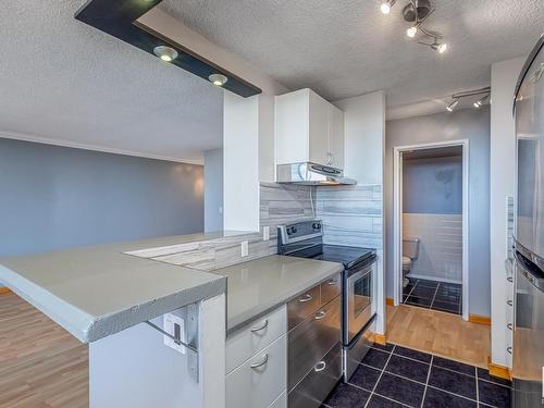 1004 13910 Stony Plain Road, Edmonton, AB - Indoor Photo Showing Kitchen With Upgraded Kitchen