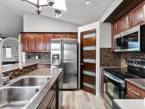 3772 20 Street, Edmonton, AB - Indoor Photo Showing Kitchen With Double Sink