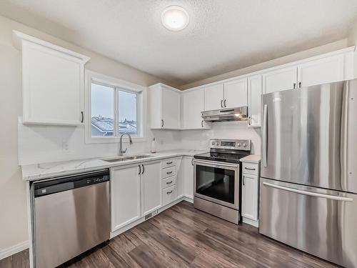 56 Martin Crossing Crescent Ne, Calgary, AB - Indoor Photo Showing Kitchen With Double Sink