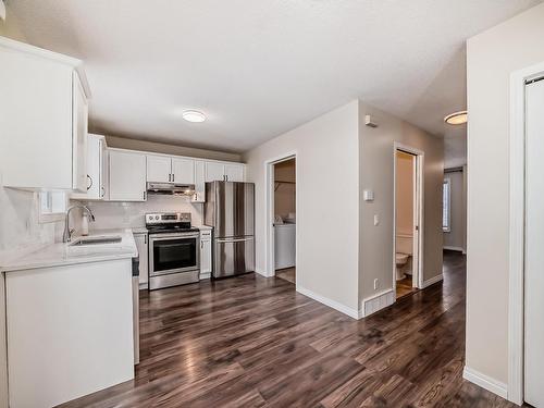 56 Martin Crossing Crescent Ne, Calgary, AB - Indoor Photo Showing Kitchen With Double Sink