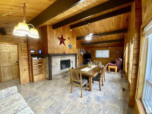 21344 Sec Hwy 617, Rural Camrose County, AB - Indoor With Fireplace