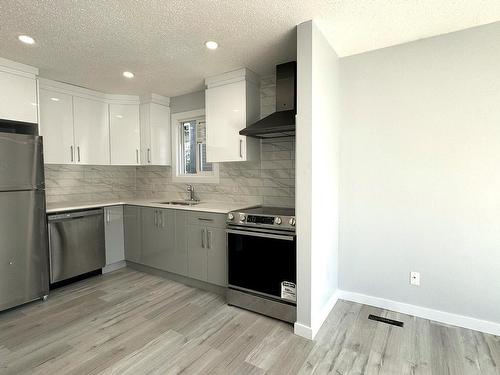 500 Dunluce Road, Edmonton, AB - Indoor Photo Showing Kitchen With Stainless Steel Kitchen With Upgraded Kitchen