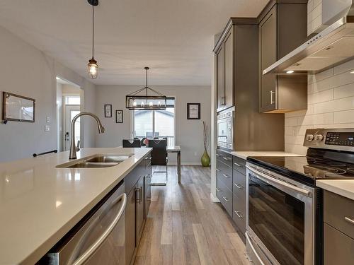 17832 59 Street, Edmonton, AB - Indoor Photo Showing Kitchen With Double Sink With Upgraded Kitchen