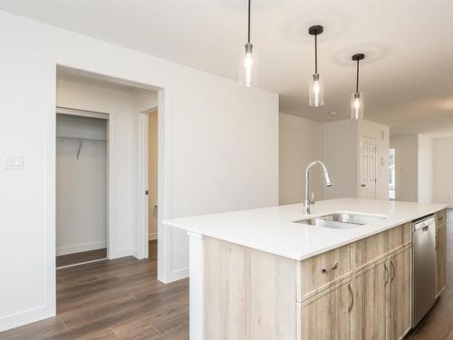 9554 Carson Bend, Edmonton, AB - Indoor Photo Showing Kitchen With Double Sink