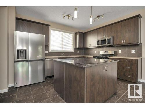 5921 168A Avenue, Edmonton, AB - Indoor Photo Showing Kitchen With Stainless Steel Kitchen With Upgraded Kitchen