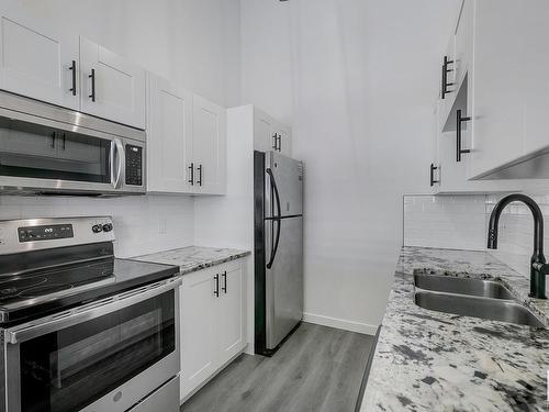 434 4404 122 Street, Edmonton, AB - Indoor Photo Showing Kitchen With Double Sink With Upgraded Kitchen