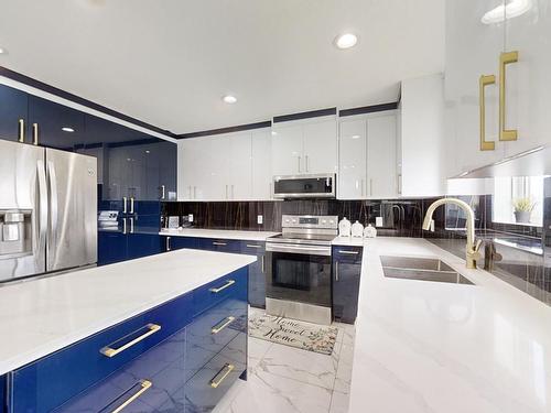 2210 Kaufman Way, Edmonton, AB - Indoor Photo Showing Kitchen With Double Sink