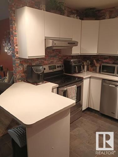 114 9010 106 Avenue, Edmonton, AB - Indoor Photo Showing Kitchen With Stainless Steel Kitchen