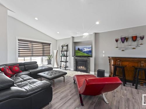 6731 Tri City Way, Cold Lake, AB - Indoor Photo Showing Living Room With Fireplace