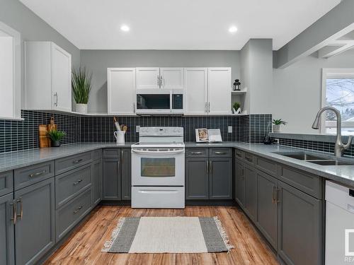 5709 52 Avenue, Cold Lake, AB - Indoor Photo Showing Kitchen With Double Sink